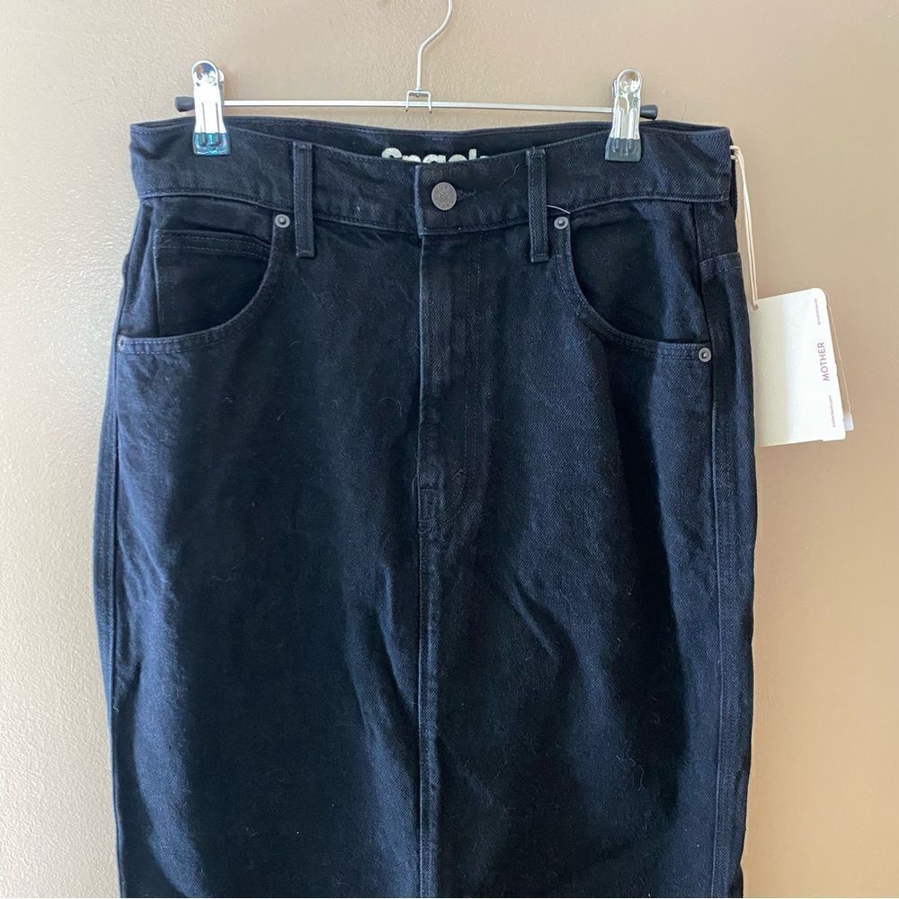 Mother SNACKS black denim maxi skirt Candy Stick from FRWD Sz 29 NWT $208 - Picture 10 of 13